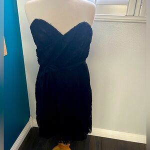 Express black strapless lace mini dress. Size 12